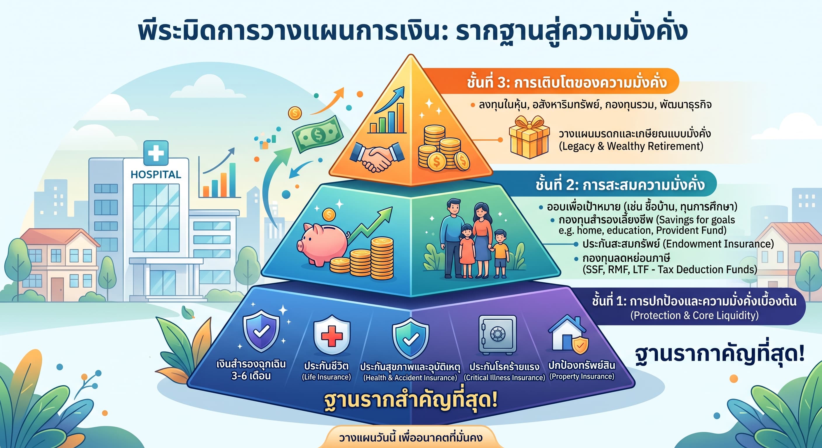 โครงสร้าง 3 ชั้นของสามเหลี่ยมการเงิน (Financial Pyramid)
